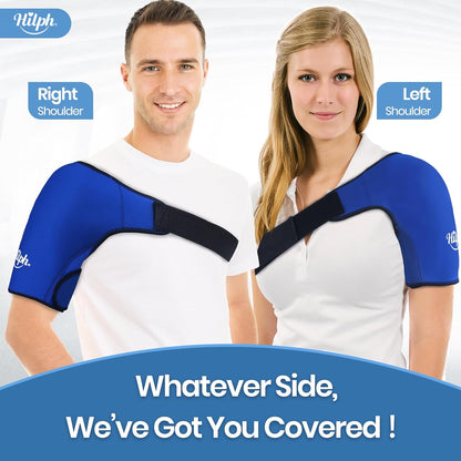 Shoulder Ice Pack Wrap for Rotating Cuff with Hot Cold Therapy, Reusable Adjutable Shoulder Wrap with Gel Ice Pack for Pain Relief, Tendonitis, Post-Operative Recovery
